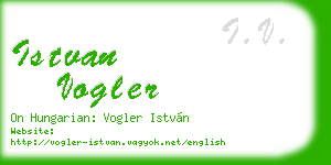 istvan vogler business card